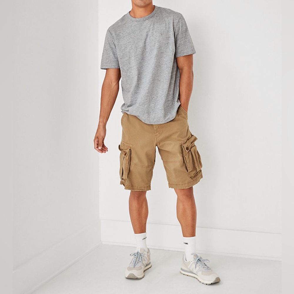 American Eagle Mens Cargo Shorts Khaki Size 26